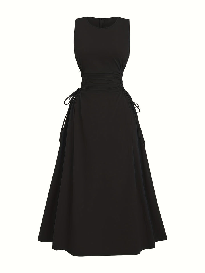Lucy | Vestido de tirantes de color sólido A-line de verano