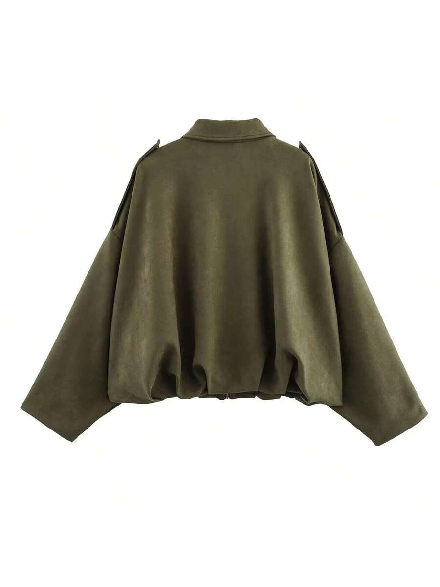 Elegante, chic y ligera chaqueta bomber para damas