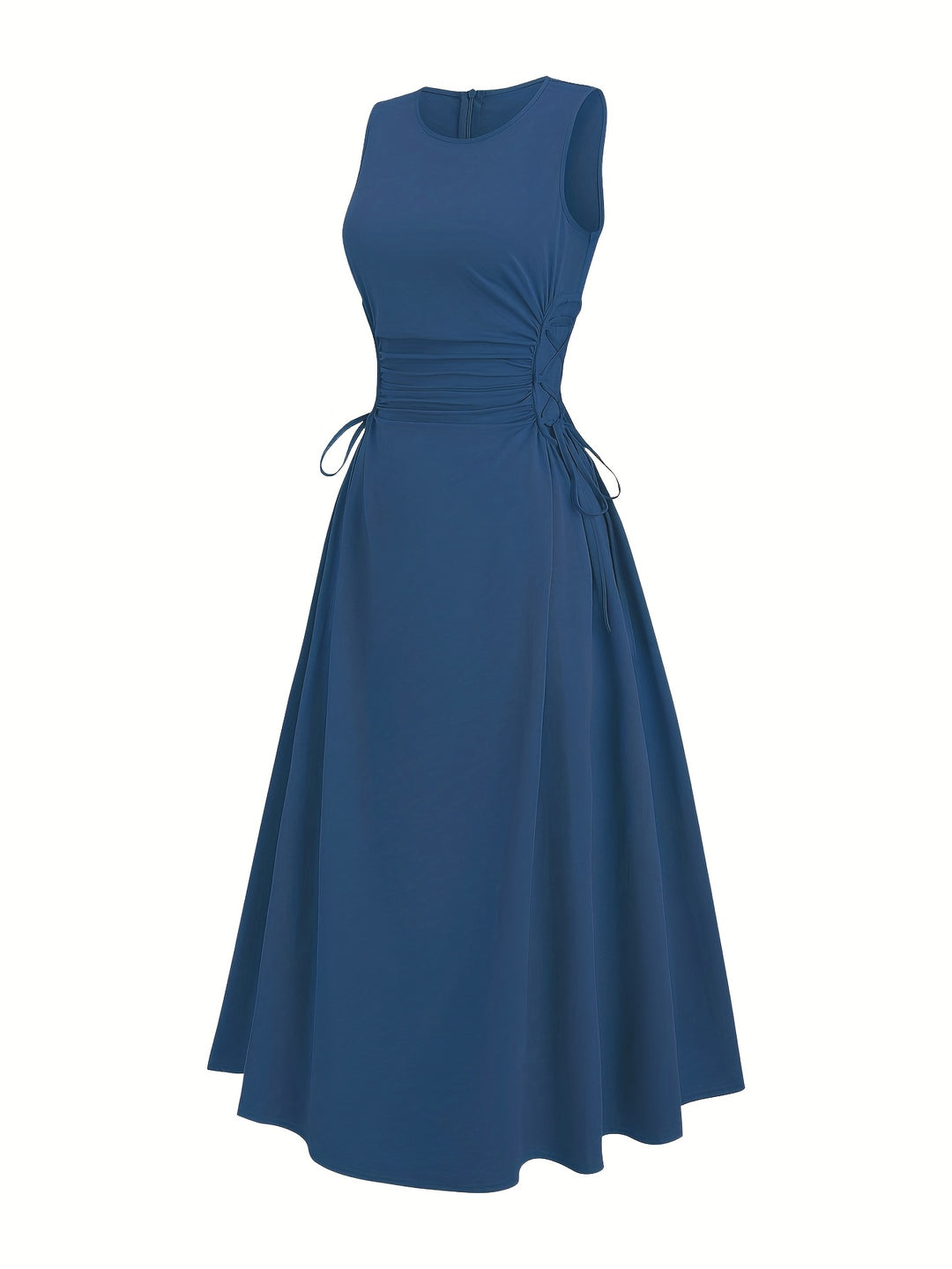 Lucy | Vestido de tirantes de color sólido A-line de verano