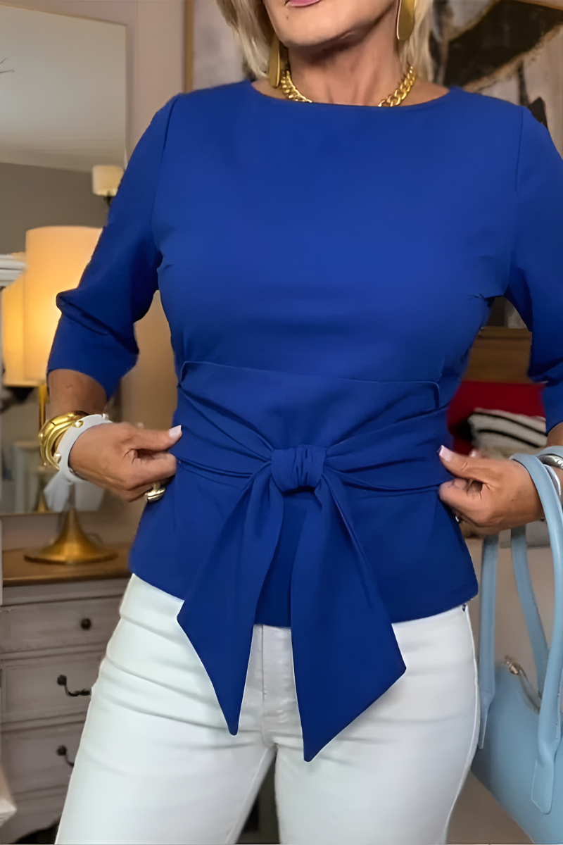 Daria™ | Top de Cintura con Lazo Elegante