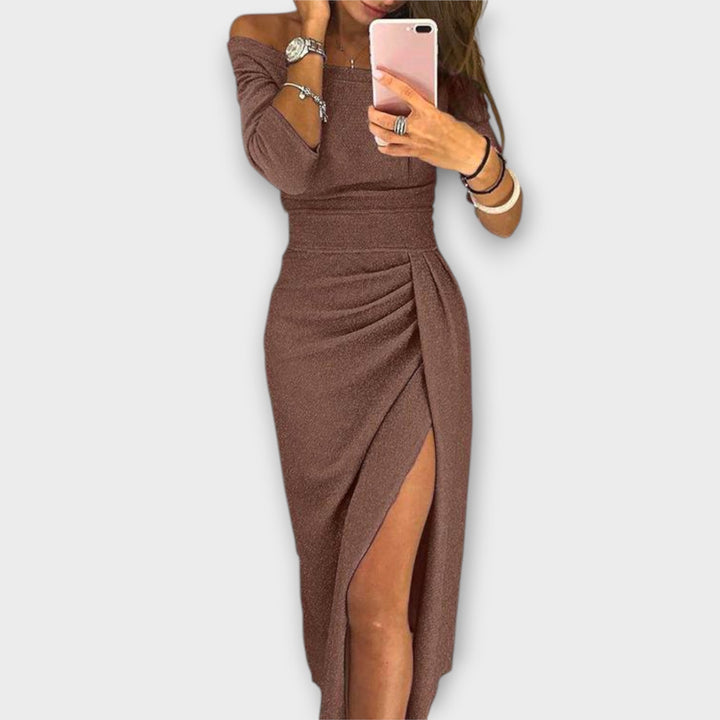 Vestido Tatum – elegante con hombros descubiertos