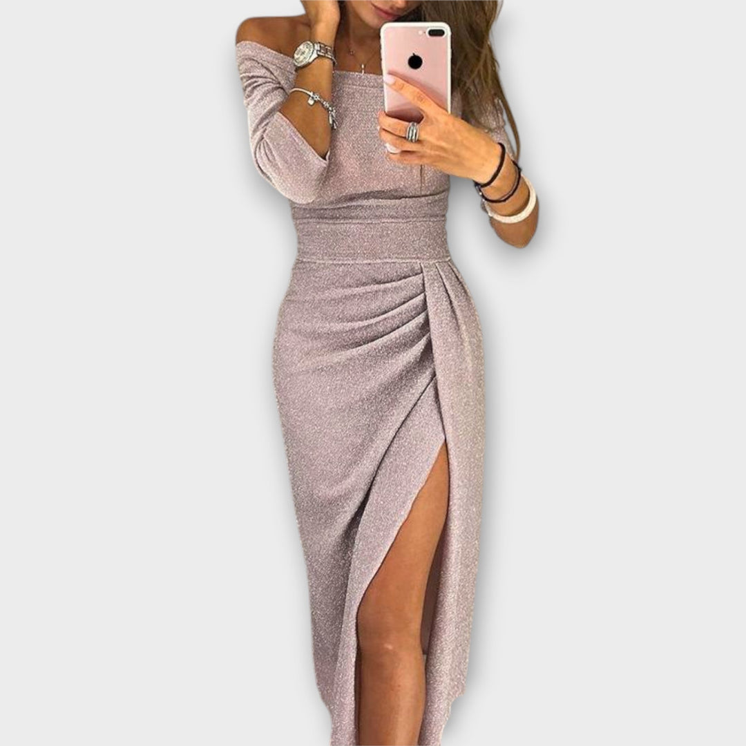 Vestido Tatum – elegante con hombros descubiertos