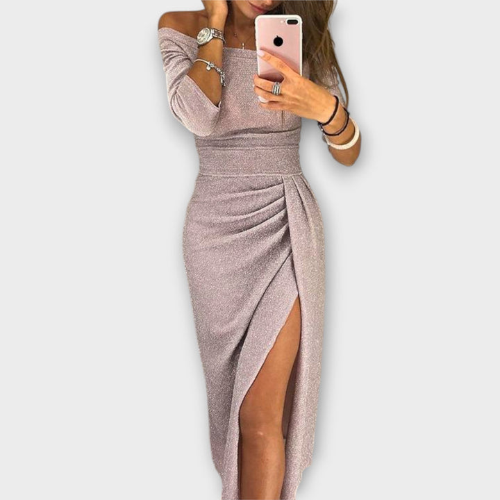 Vestido Tatum – elegante con hombros descubiertos