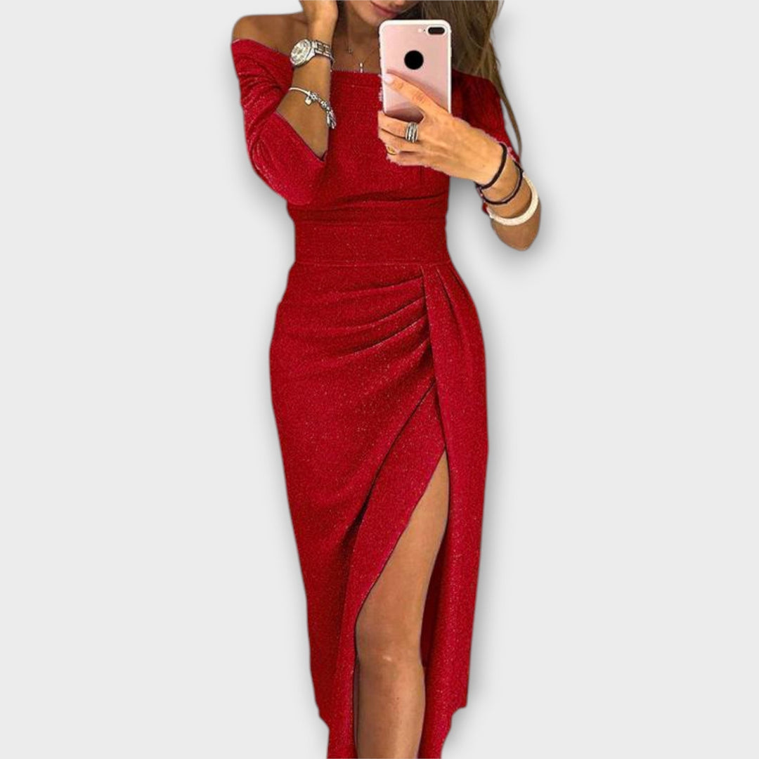 Vestido Tatum – elegante con hombros descubiertos