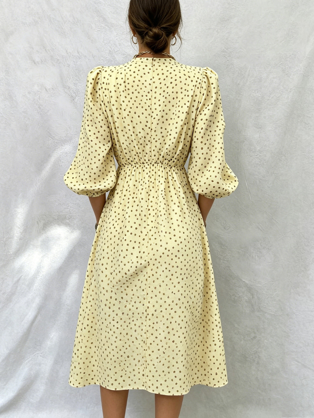 Zara | Vestido de estilo francés con puntos vintage para damas