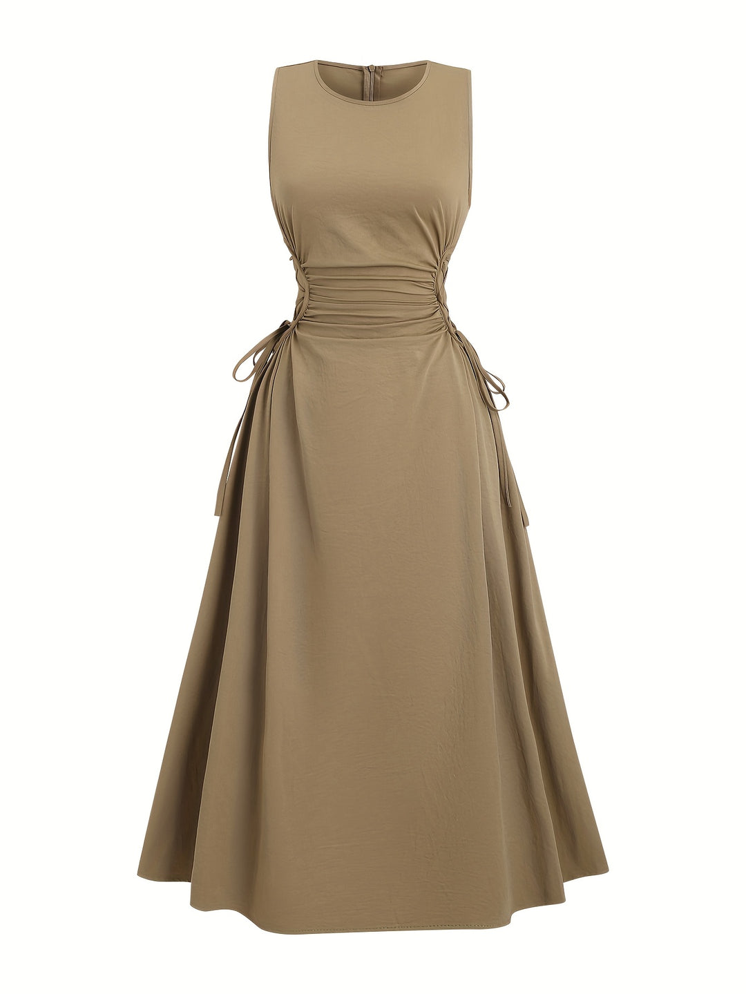 Lucy | Vestido de tirantes de color sólido A-line de verano