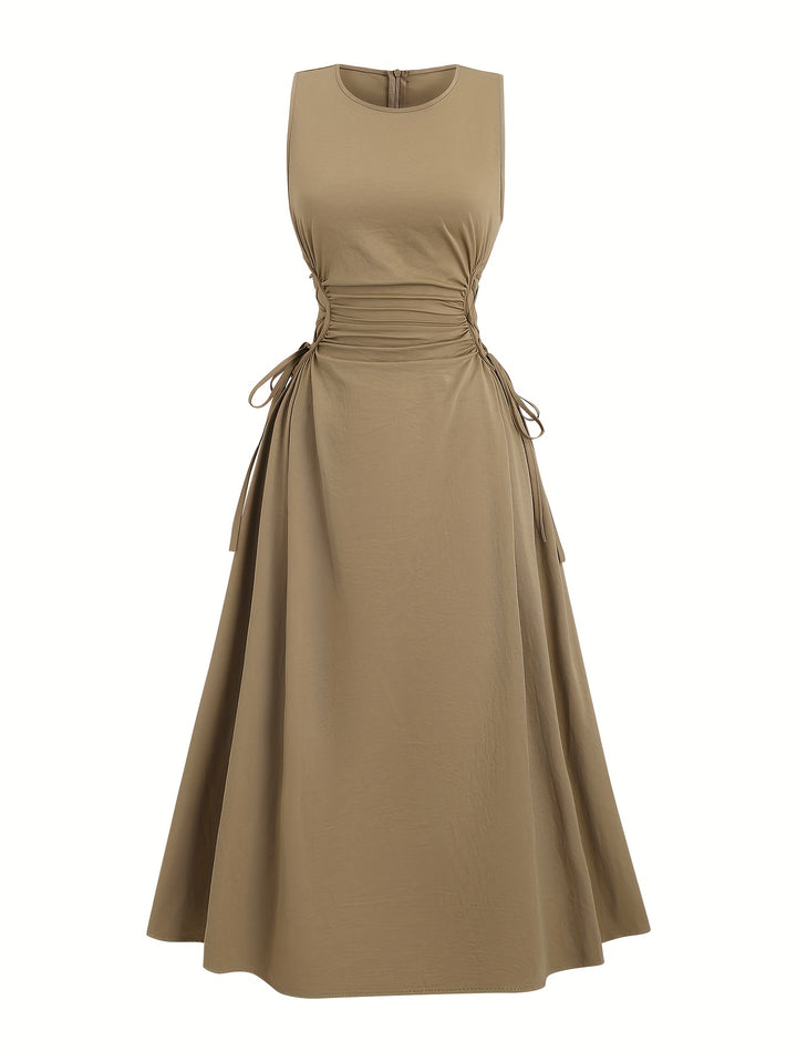 Lucy | Vestido de tirantes de color sólido A-line de verano