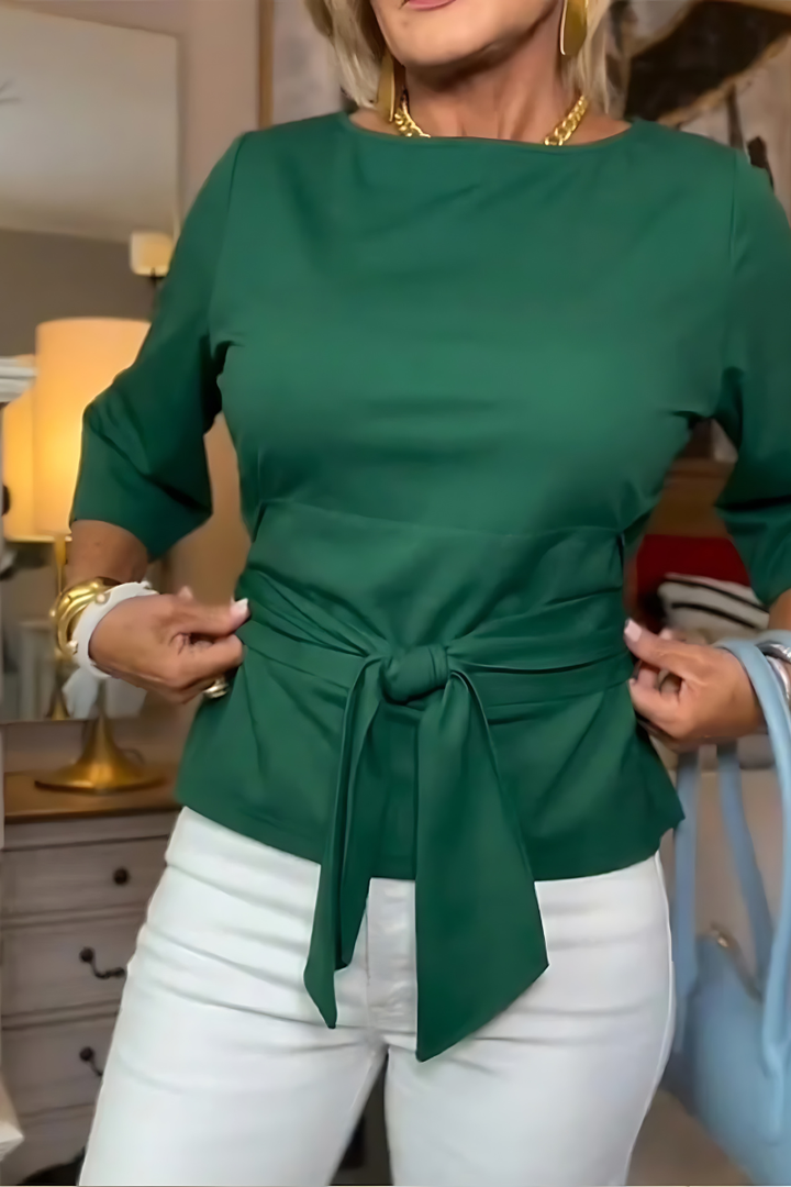 Daria™ | Top de Cintura con Lazo Elegante