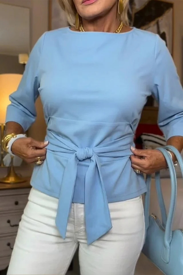 Daria™ | Top de Cintura con Lazo Elegante