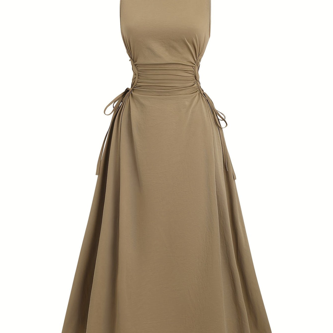 Lucy | Vestido de tirantes de color sólido A-line de verano