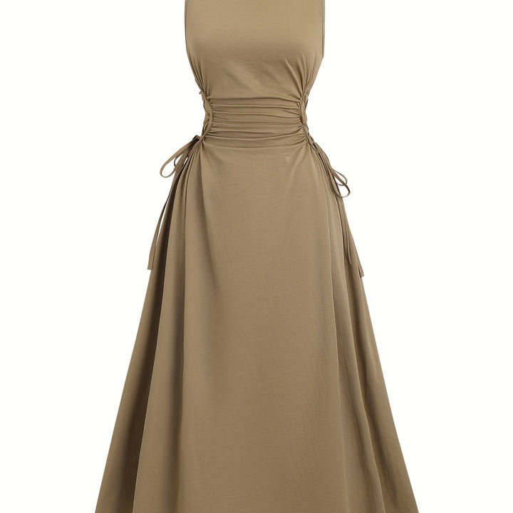Lucy | Vestido de tirantes de color sólido A-line de verano