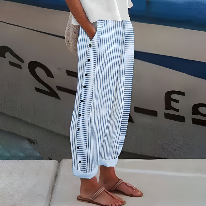Dagny | Pantalones Veraniegos Rayados Elegantes