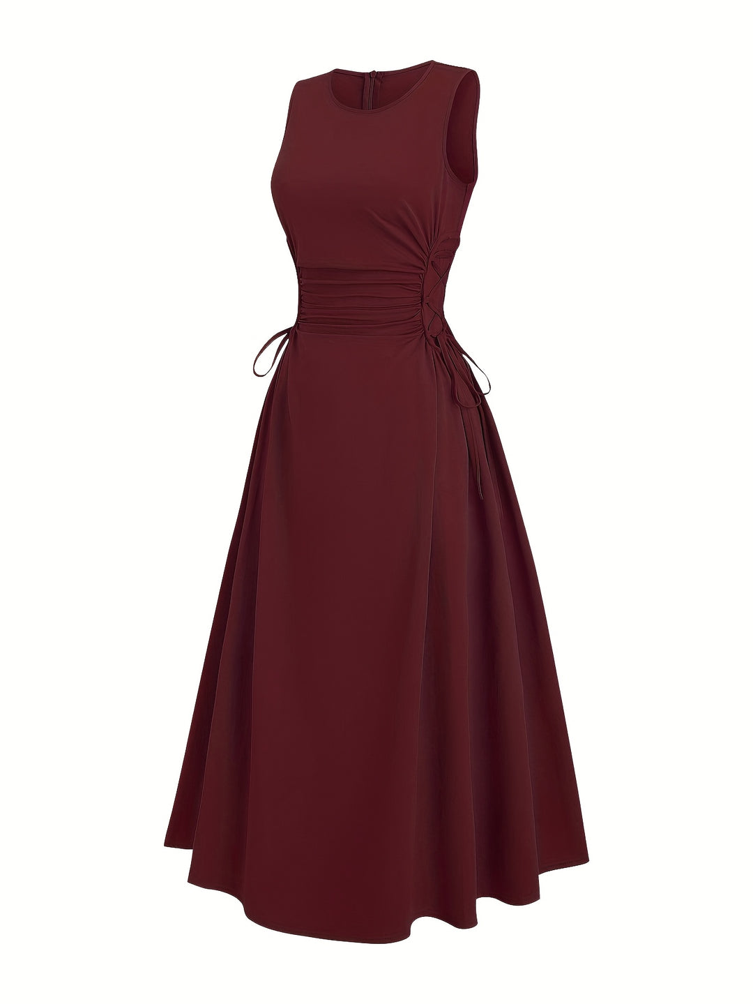 Lucy | Vestido de tirantes de color sólido A-line de verano