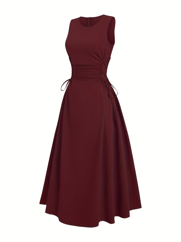 Lucy | Vestido de tirantes de color sólido A-line de verano