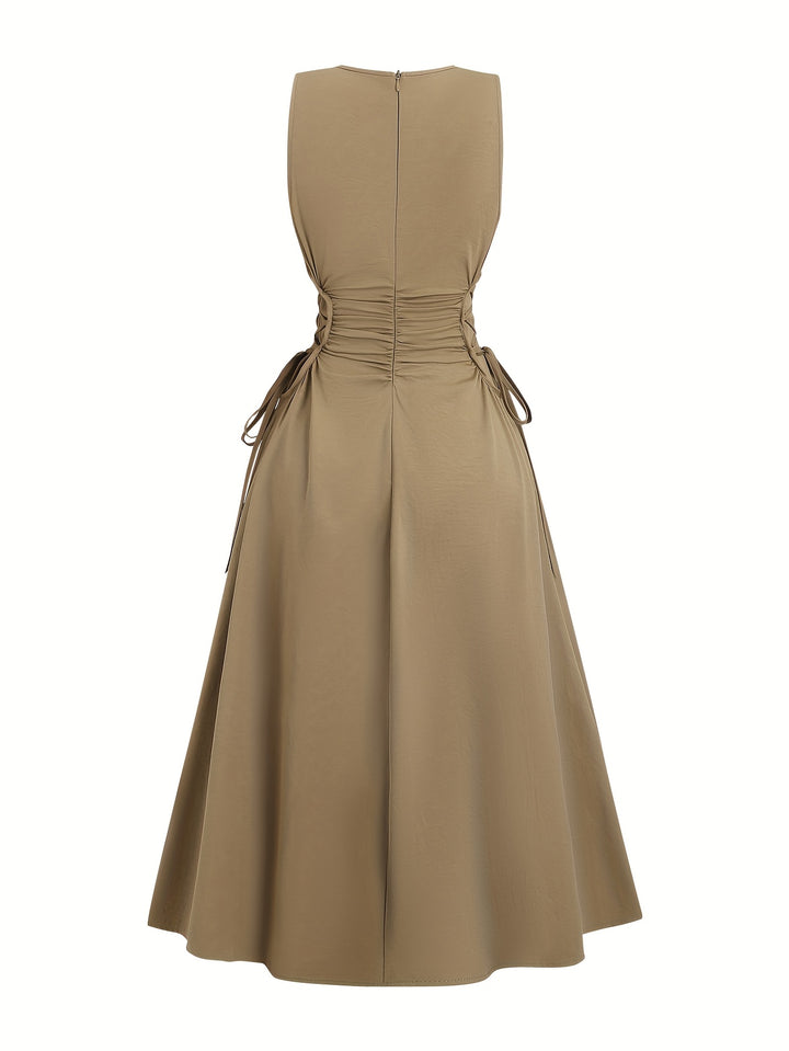 Lucy | Vestido de tirantes de color sólido A-line de verano