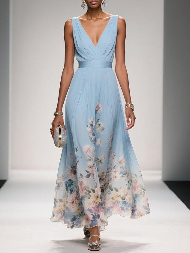 Vestido maxi floral ligero