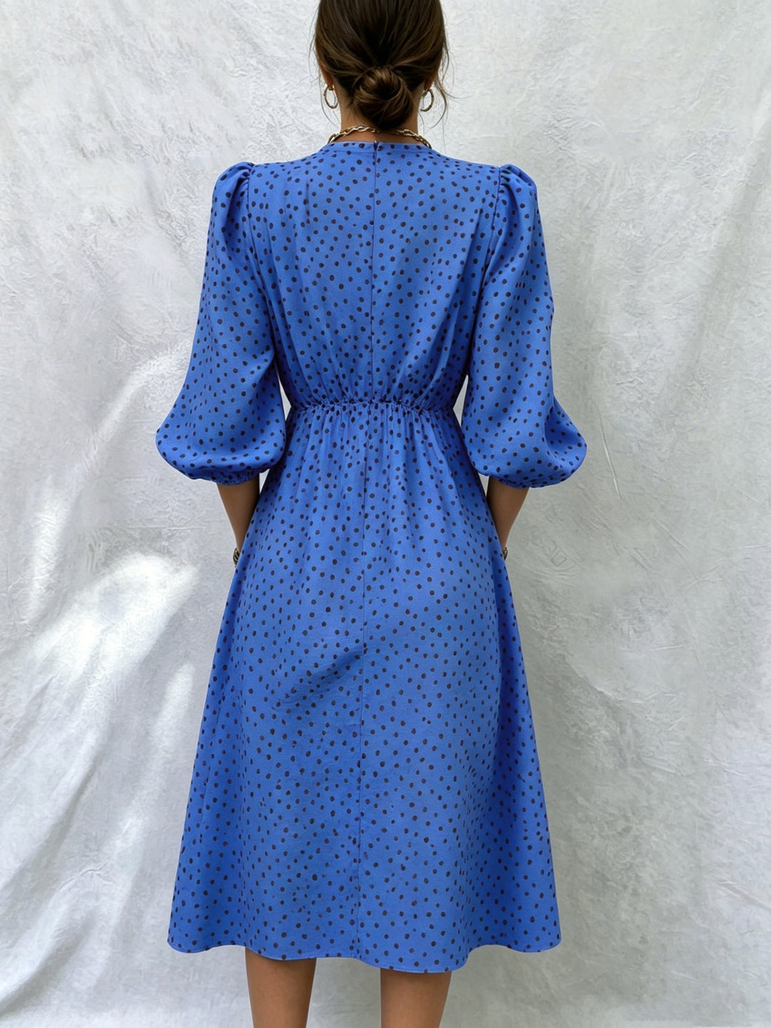 Zara | Vestido de estilo francés con puntos vintage para damas