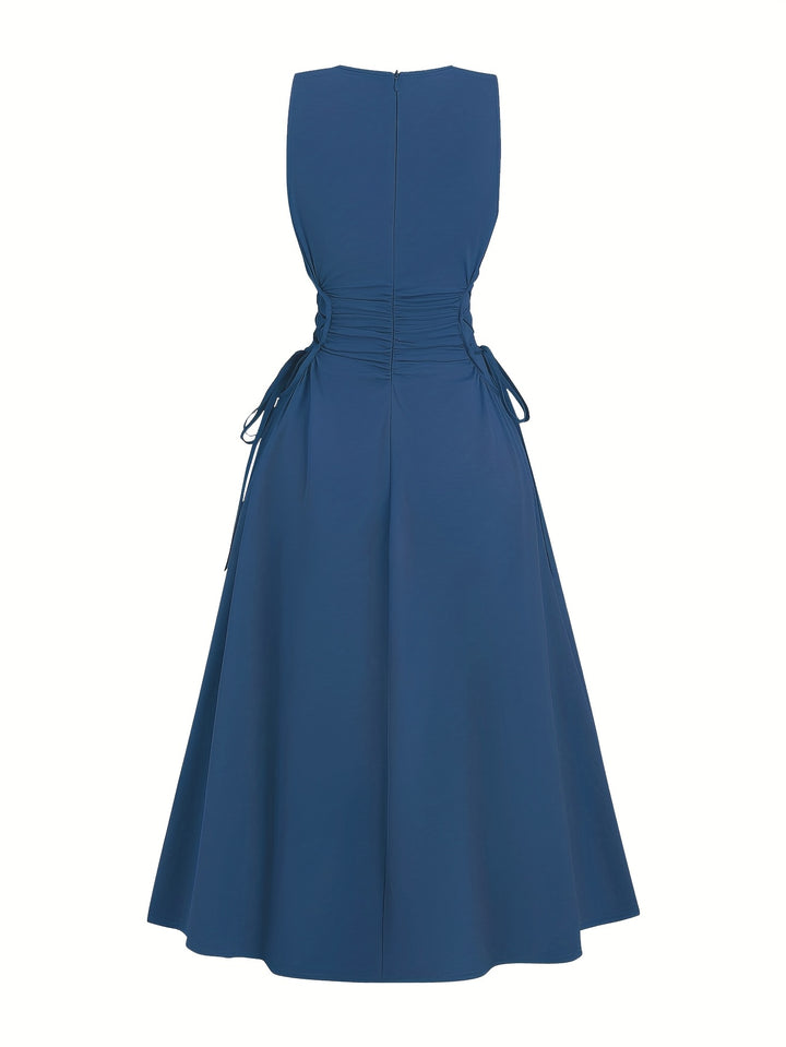 Lucy | Vestido de tirantes de color sólido A-line de verano