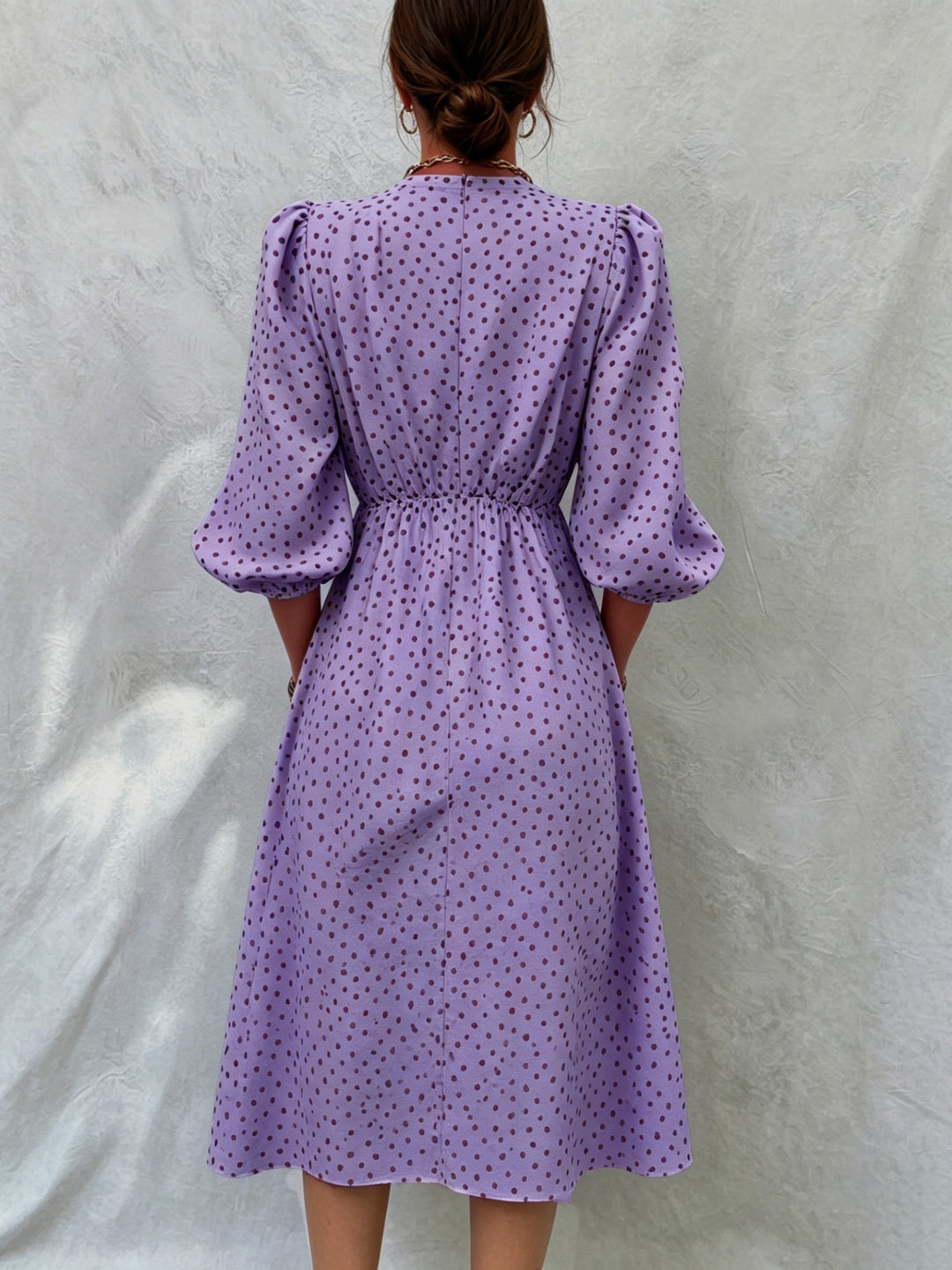 Zara | Vestido de estilo francés con puntos vintage para damas