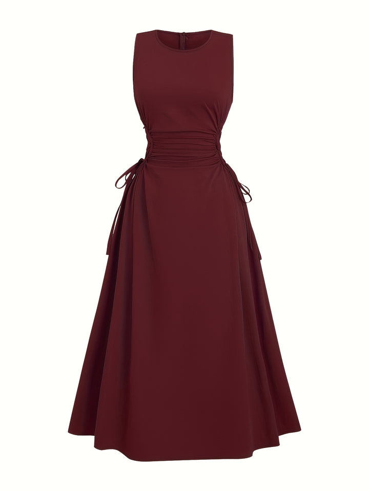 Lucy | Vestido de tirantes de color sólido A-line de verano