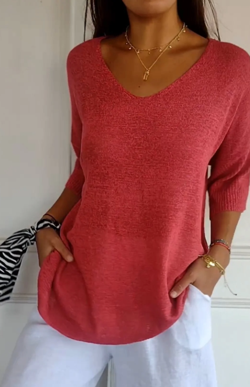 Jésica | Top Clásico con Cuello en V