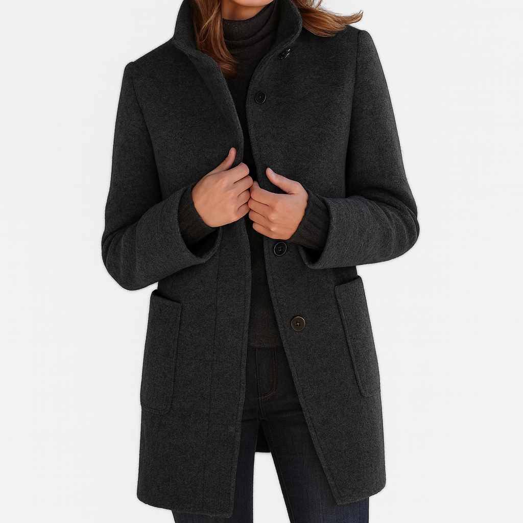 CRISTINA™ | Chaqueta de mujer con cuello alto elegante