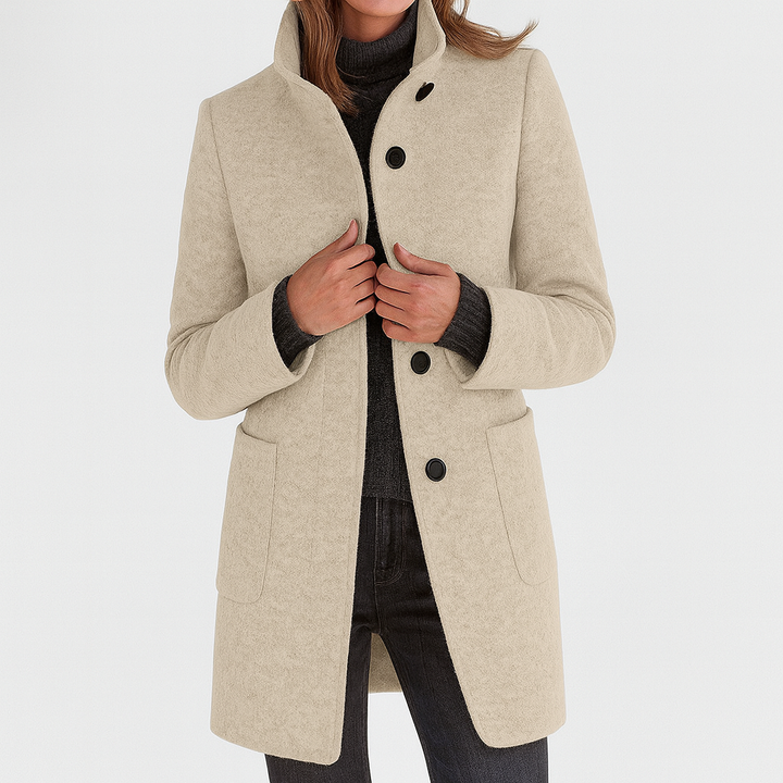 CRISTINA™ | Chaqueta de mujer con cuello alto elegante