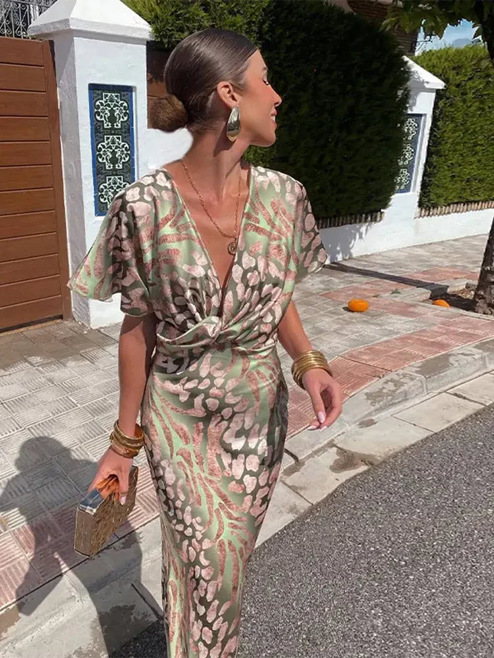 Clara™ | Copper Midi Dress
