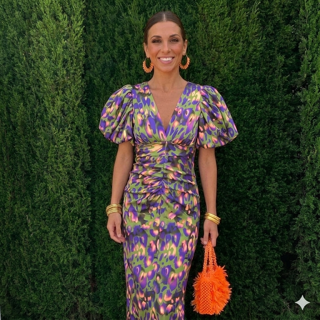 Tora - Vestido con mangas plisadas