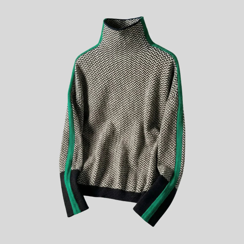 Lucía | Suéter de cuello alto a rayas