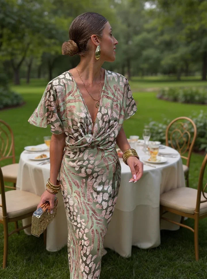 Clara™ | Copper Midi Dress
