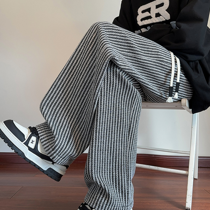 XAVIERA – PANTALONES DE FELPA MODERNOS A RAYAS
