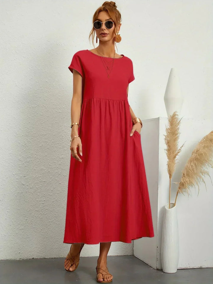Gabriela™ | Vestido midi fluido de elegancia clásica