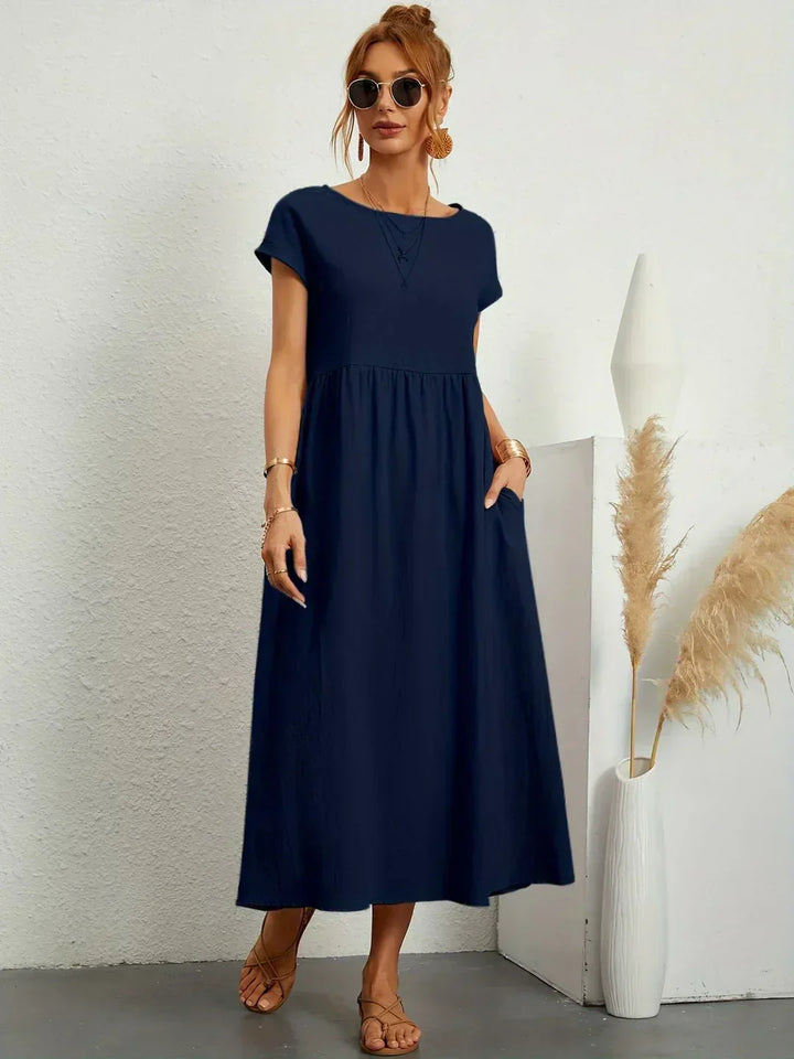 Gabriela™ | Vestido midi fluido de elegancia clásica