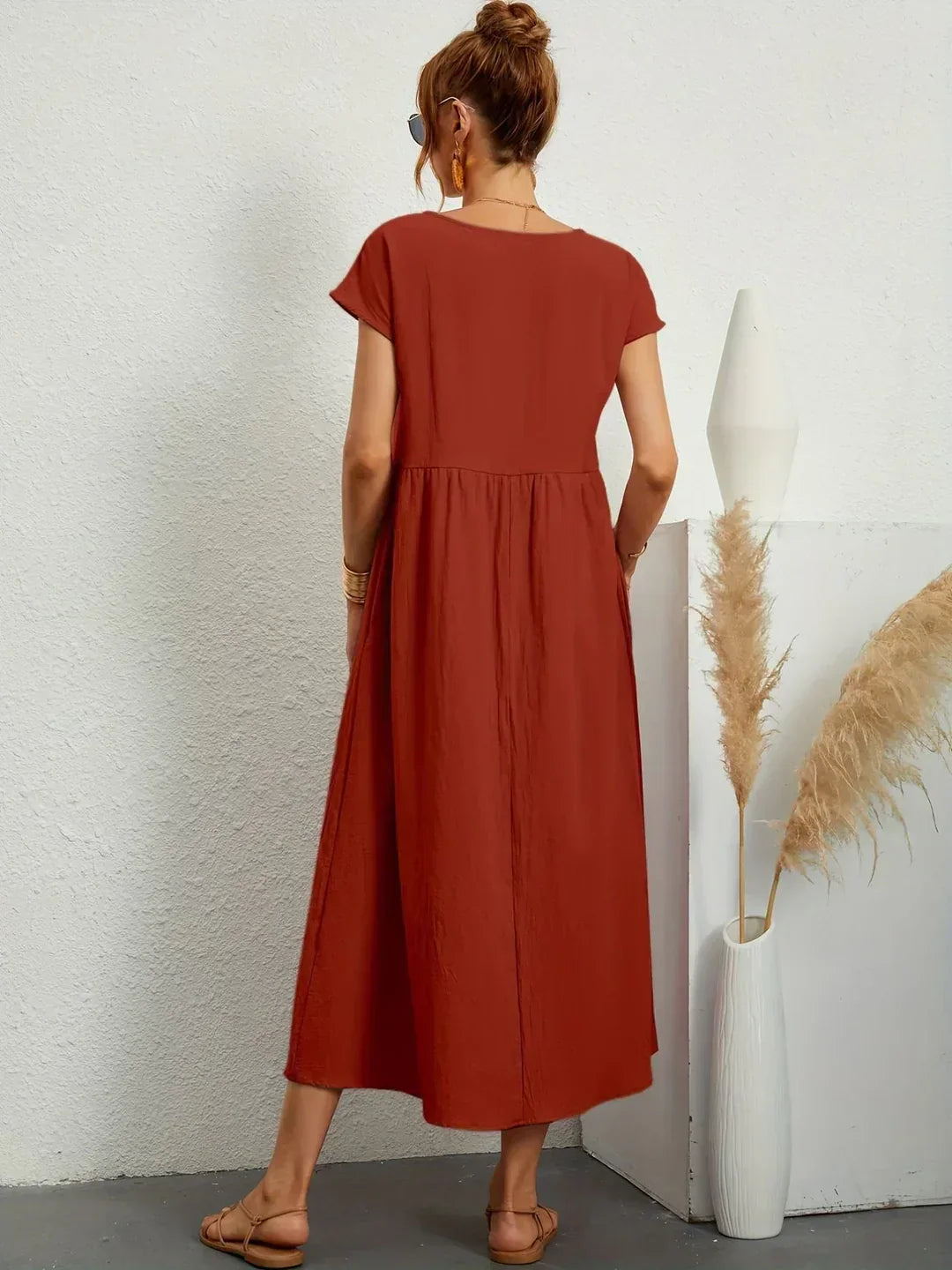 Gabriela™ | Vestido midi fluido de elegancia clásica
