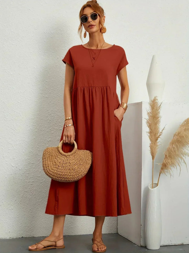 Gabriela™ | Vestido midi fluido de elegancia clásica