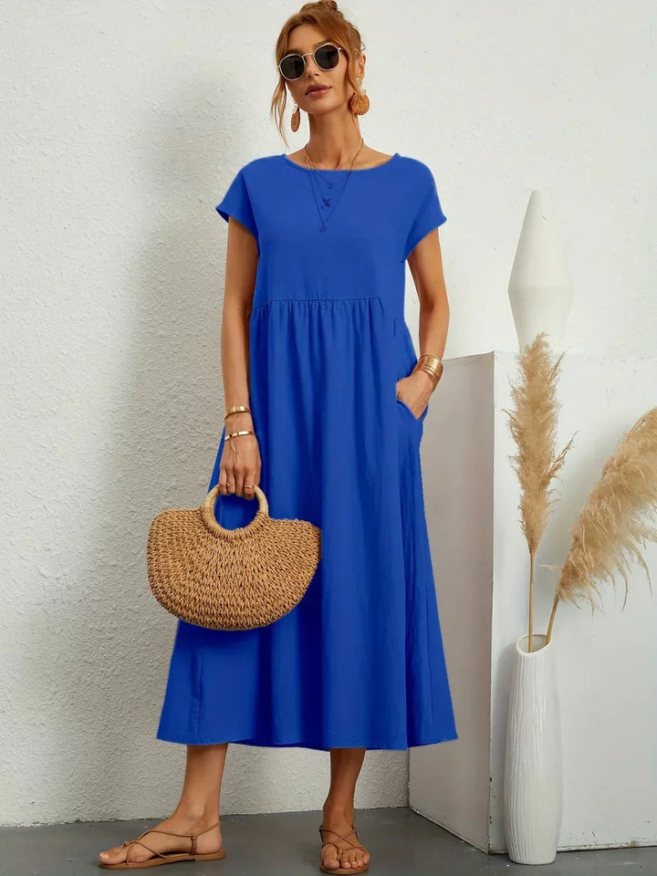 Gabriela™ | Vestido midi fluido de elegancia clásica