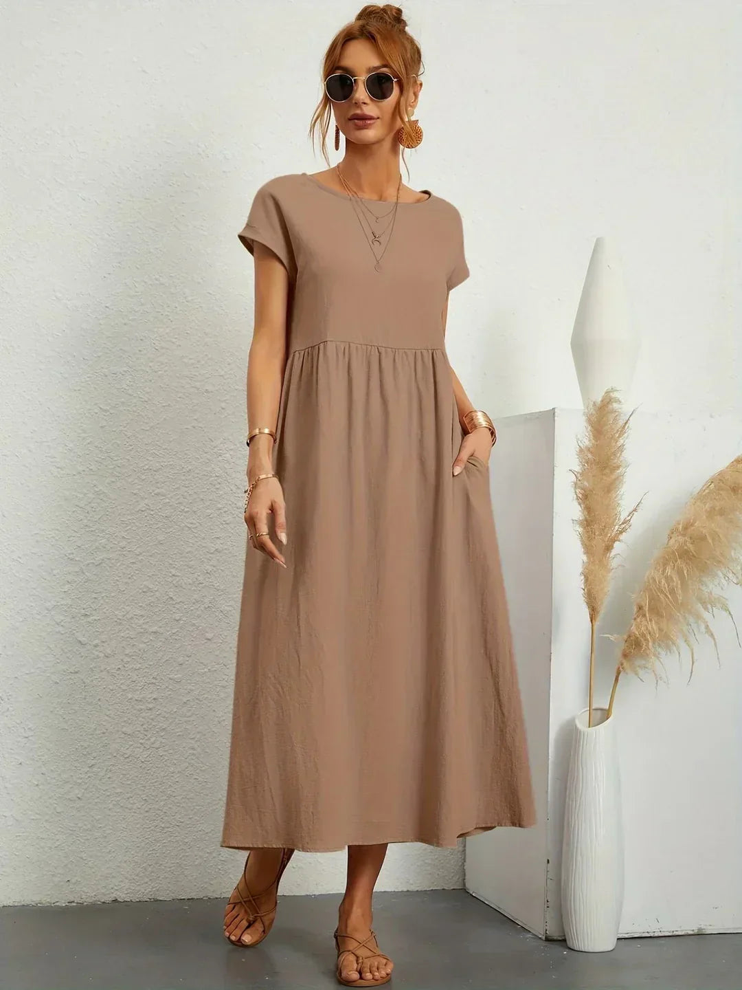 Gabriela™ | Vestido midi fluido de elegancia clásica