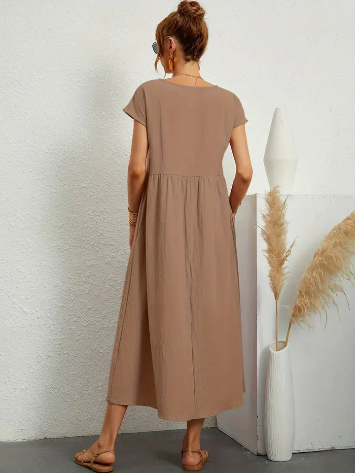 Gabriela™ | Vestido midi fluido de elegancia clásica
