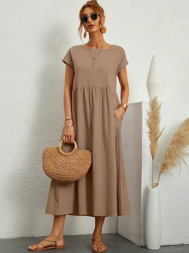 Gabriela™ | Vestido midi fluido de elegancia clásica