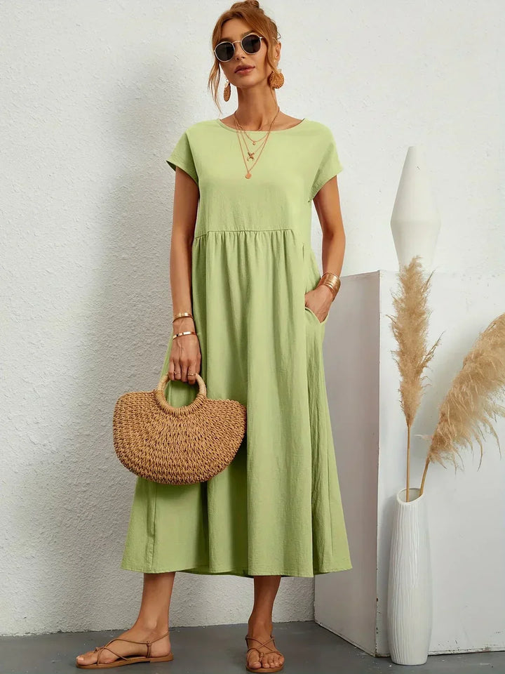 Gabriela™ | Vestido midi fluido de elegancia clásica
