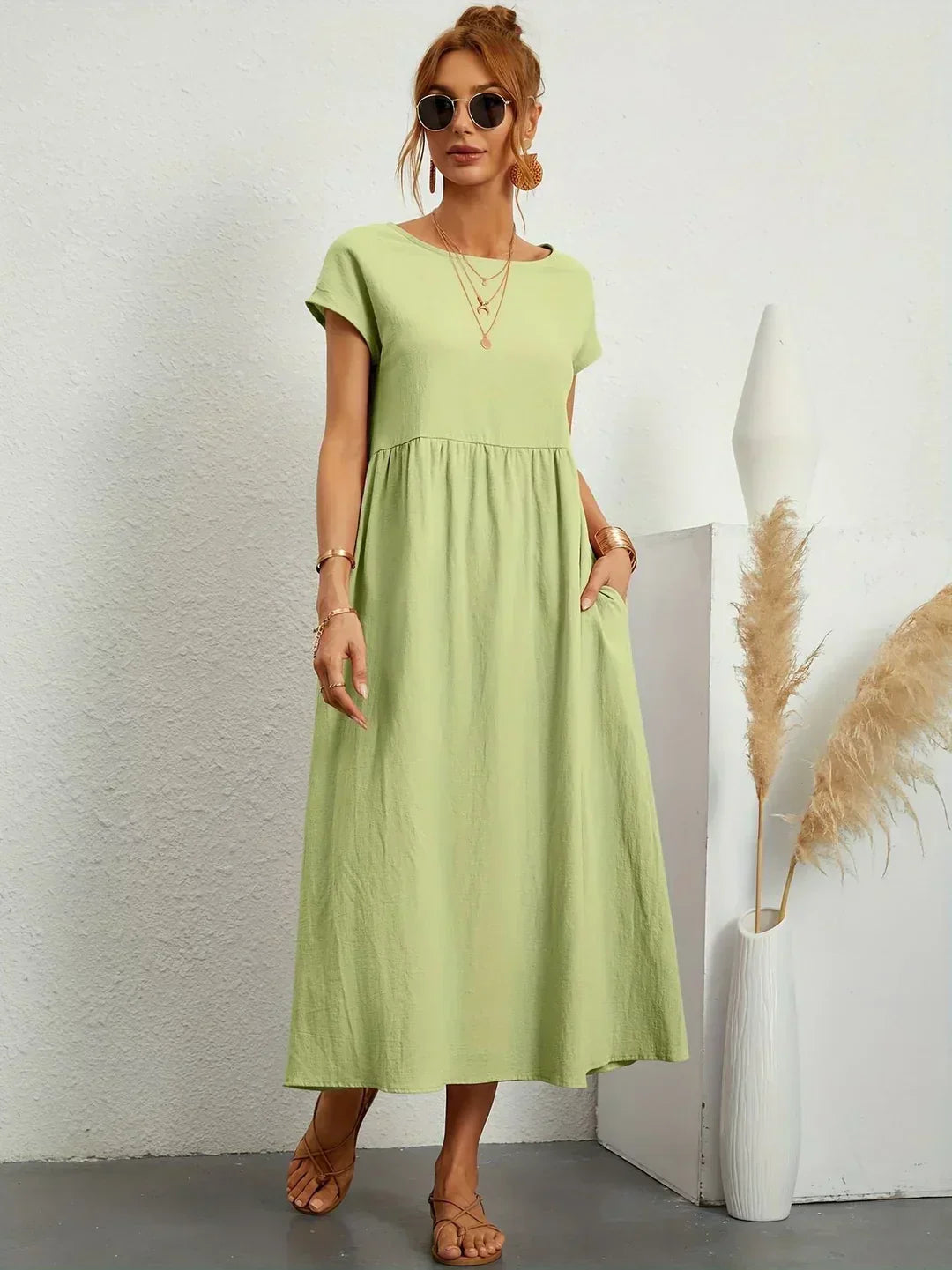 Gabriela™ | Vestido midi fluido de elegancia clásica
