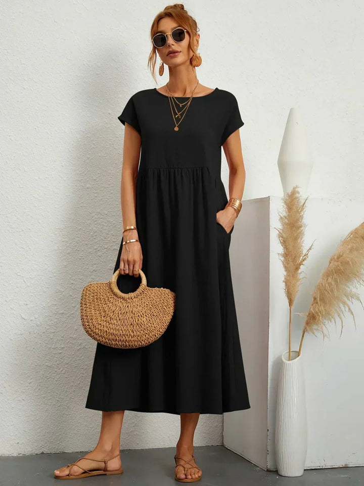 Gabriela™ | Vestido midi fluido de elegancia clásica