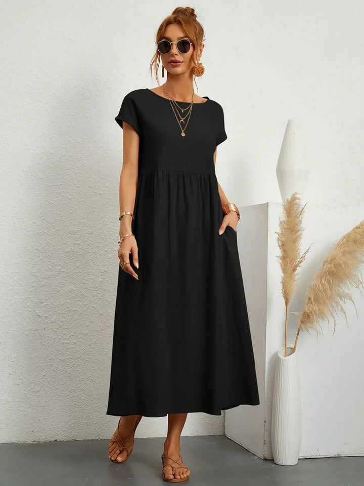 Gabriela™ | Vestido midi fluido de elegancia clásica