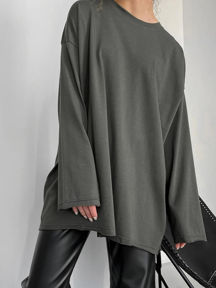 Přesně velké tričko s dlouhým rukávem