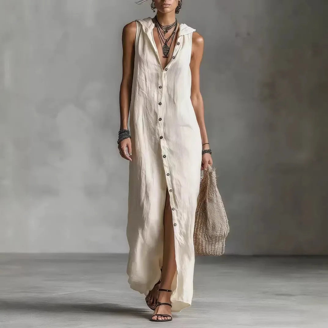 Penélope | Vestido midi chic y versátil con escote en V