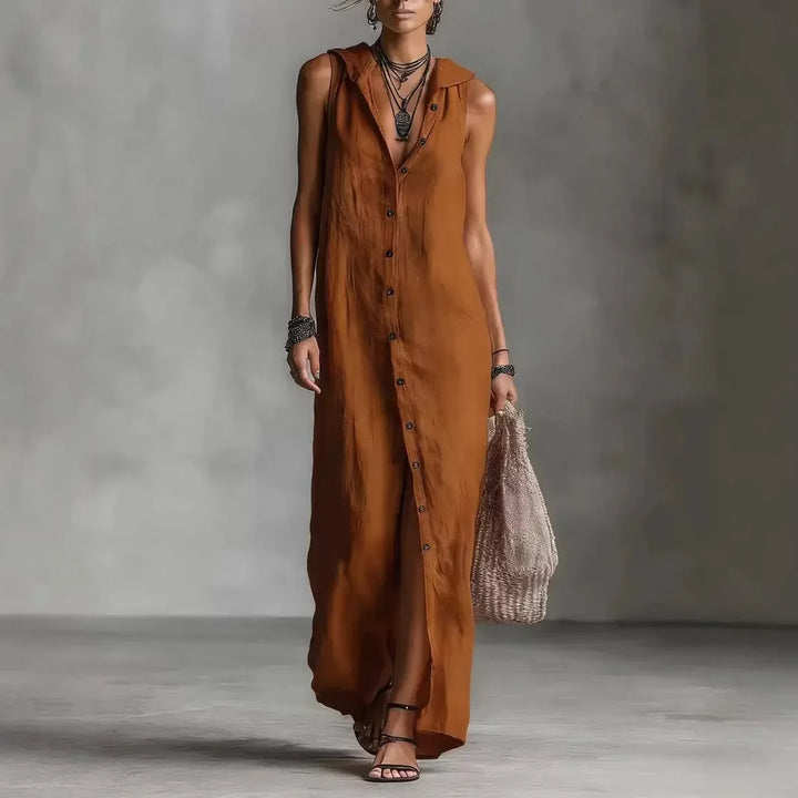 Penélope | Vestido midi chic y versátil con escote en V