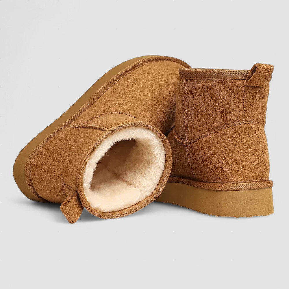 Amara | Bota Clásica Femenina de Invierno con Forro Peludo Interior