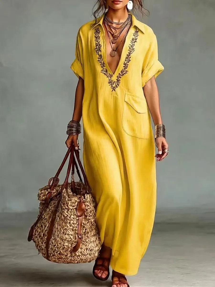 Marta | Vestido Maxi Bohemio con Diseño Floral