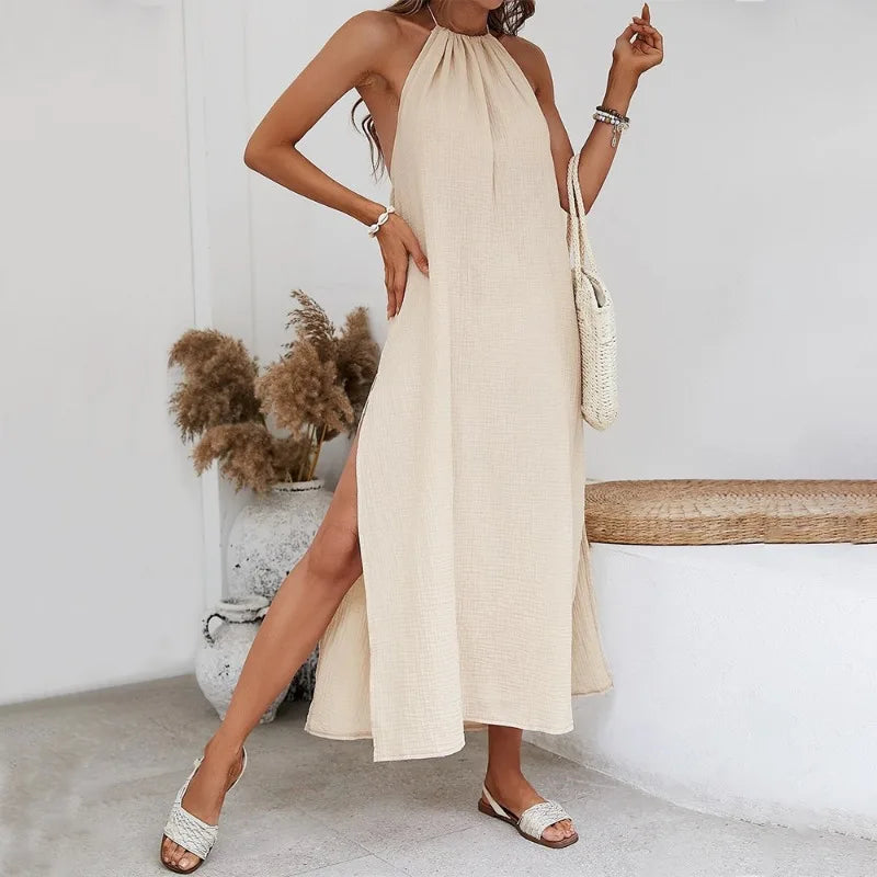 Top Halter Off Shoulder con Cordones